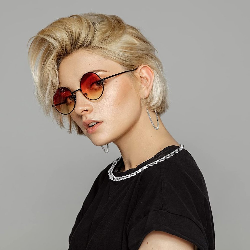 New Cuban Link Chain Necklace Bracelet Rhinestone Hoop Earrings Set - Picture 6 of 8